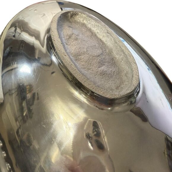 Vintage Pewter Armetale Serving Bowl and Utensils Pearled Edge - Picture 6 of 6